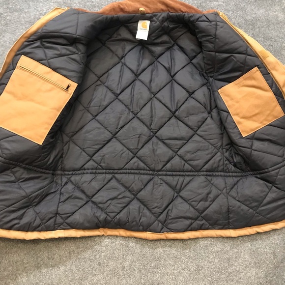 Vintage Carhartt quilted jacket coat chore union made USA 44 Long - Picture 8 of 8